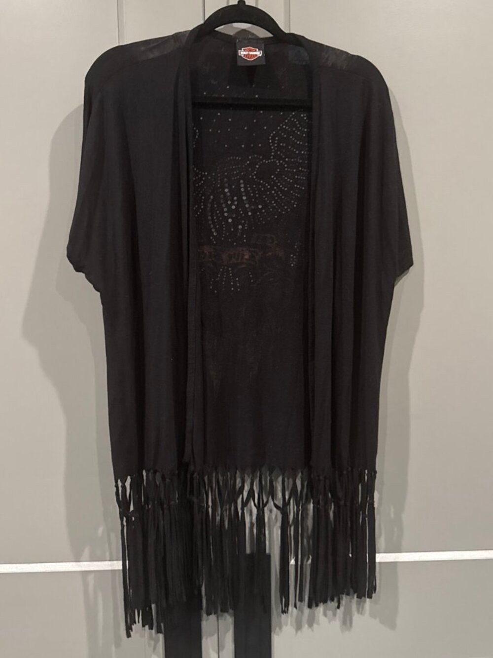 Women's Harley Davidson Freedom Fringe Kimono S/M - Picture 3 of 4